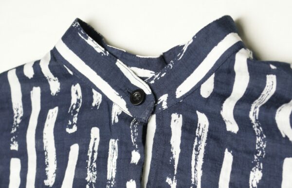 Women’s Long Cotton Button-Up Blouse